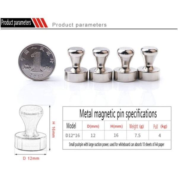 12 neodyymimagneettia, vahvat jääkaappimagneettia, minimagneetit
