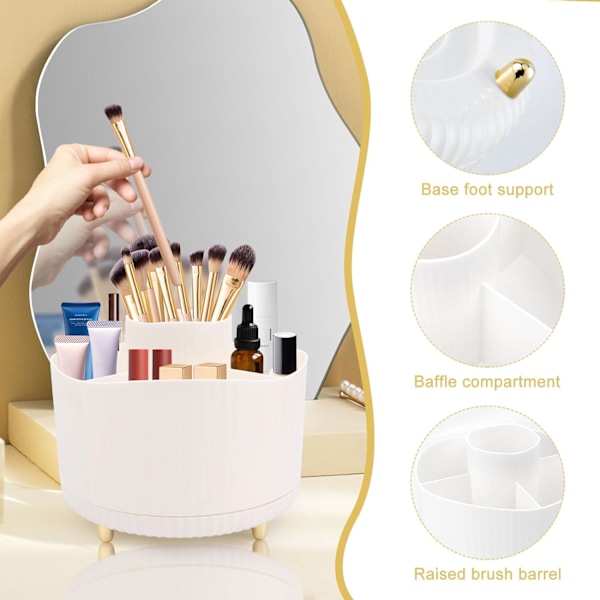 Roterende makeup-arrangør, 360° roterende blyantspotte makeup-børste