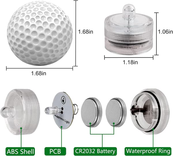 Rosa 24 stk Vanntette Runde Mini LED Te Lys I