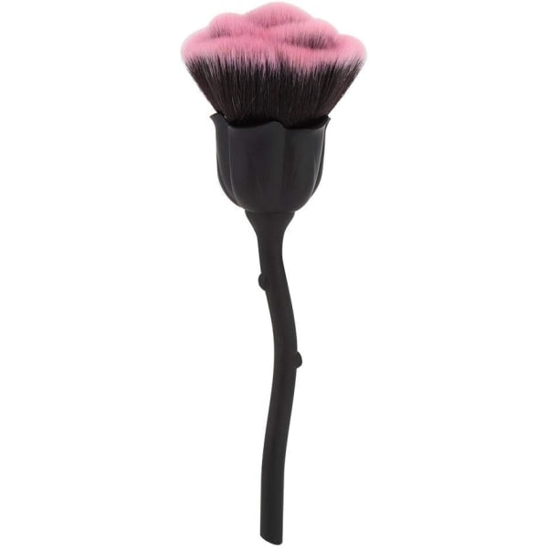 2 Farver Roseformet Nail Dust Brush Langt skaft Manicure Nail Br