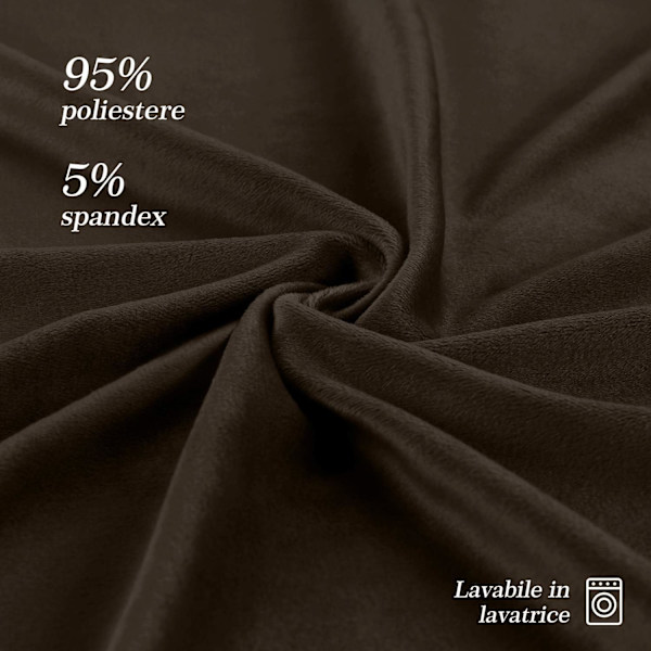 Sengegavltrekk, Brun 150-170 cm, Elastisk sengegavlbeskyttelsestrekk, all-inclusive design soli