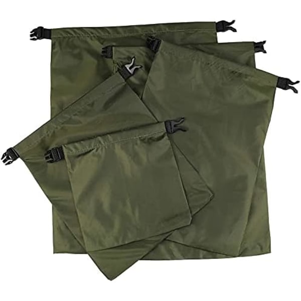 6 stk. Vandtætte Tørreposer (Grøn), 1,5L /2,5L/3L /3,5L /5L /8L