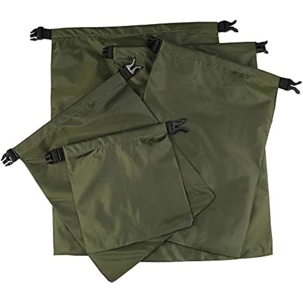 6 stk. vanntette tørre poser (grønn), 1,5L /2,5L/3L /3,5L /5L /8L
