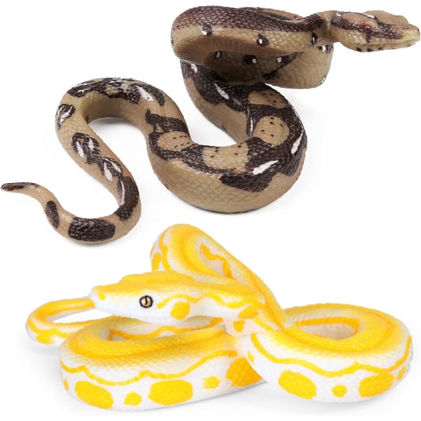 2 st Realistiska falska ormar leksak gummi orm figur för Halloween