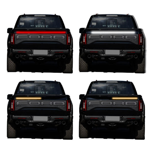 LED Bagagerumslysstang Trippel Række 60 Tommer Baglygte Stang til Pickup Trailer SUV RV Van Fuld Funktion Rød Brems Hvid