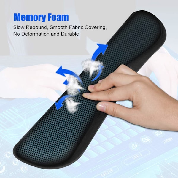 Upgrade Enlarge Gel Memory Foam Set Keyboard Wrist Rest Pad, Mous