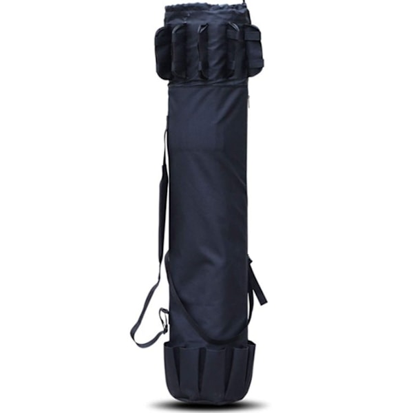 Oxford Cloth Fishing Rod Bag(Black), Portable Outdoor Waterproof Fishing Gear Storage Bag