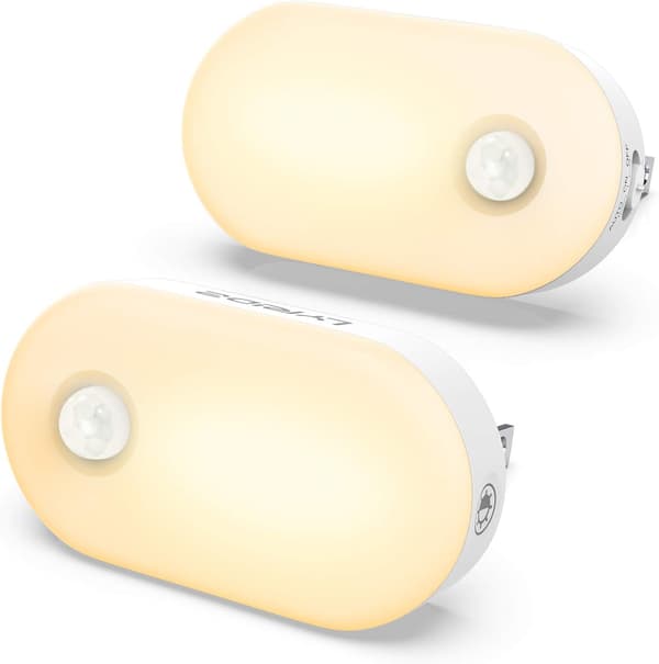 Bevægelsessensor natlys, 2-pak, Superior Bright 1-120LM Plug-i