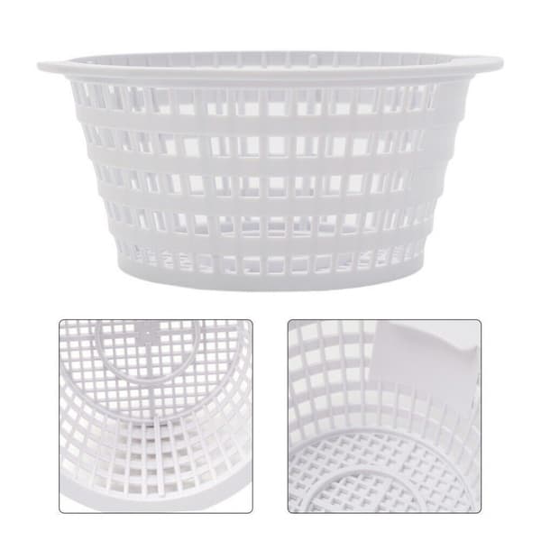 Pool Skimmer Rund Kurv - 15cm Diameter - Hvid