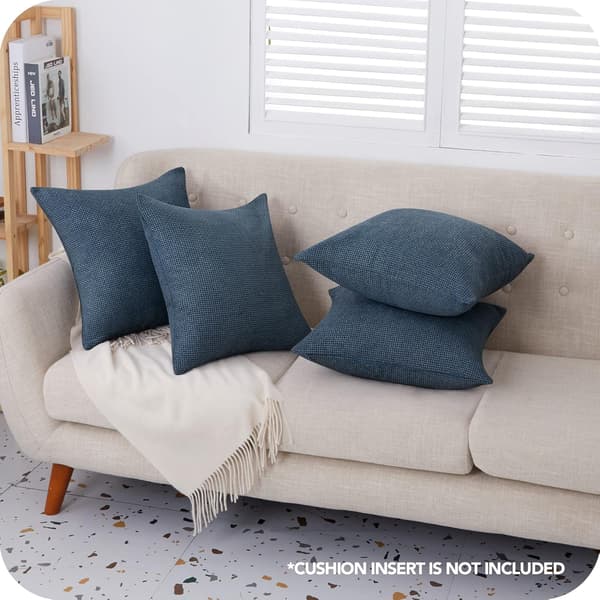Mörkblå - 2-pack Kuddfodral 45x45cm Soffa Kuddfodral Kuddeöverdrag
