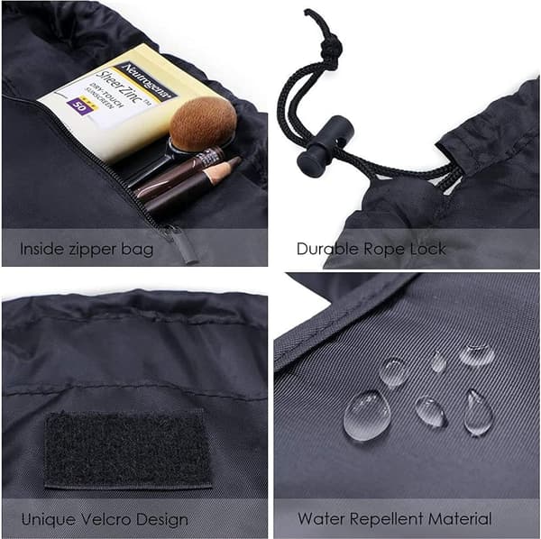 Rejsetaske til kosmetik, (sort) Makeup taske, snørebåndsdesign One Step Orga