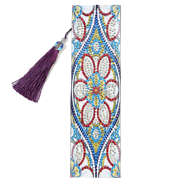 Diamantmaleri Bokmerker, Lær Tassel Bokmerke, Nummerbroderi Bokmerker, med Tassel, til Morsdag, Valentinsdag O