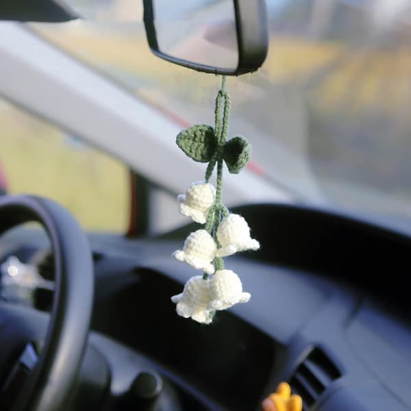 Søte bilaccessoarer til bakspeilet, håndlagde
