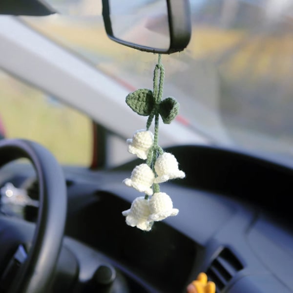 Tillbehör till backspegel, söta bilaccessoarer estetiska, handgjorda