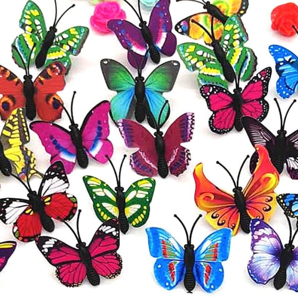 30 delar Cork Board trycknålar Söt Butterfly Color push Pins Dur