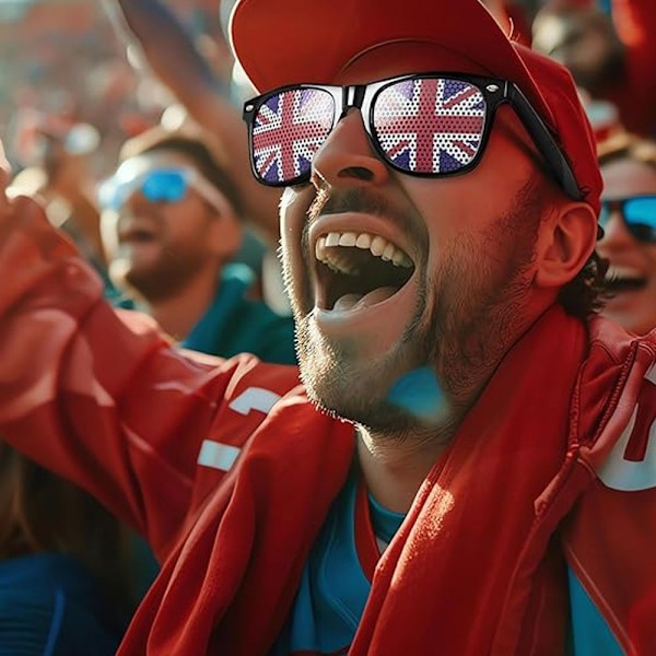 Olympiske leker - Storbritannias supportersett, 2 briller i blått, hvitt og rødt, Frankrikes supporterbriller Fancy