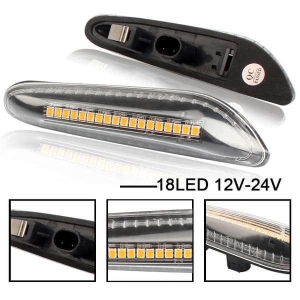 2 stk. Blinklys 12V 5W Bremsesidemarkørlys Indikatorlys
