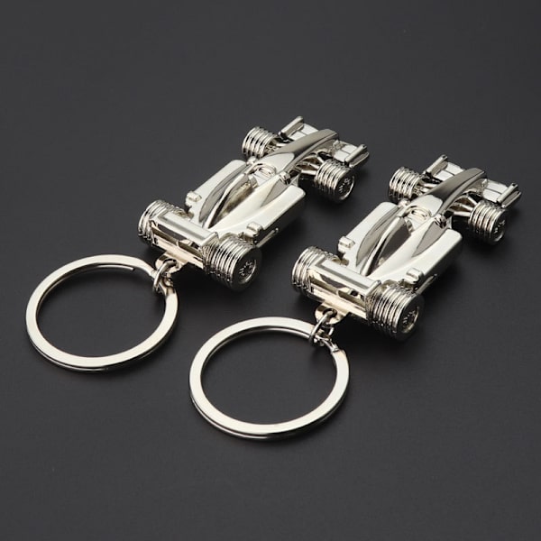 Luovallinen Metalli Avaimenperä 3D Miniatyyri Kilpa-auto Malli Kiinteä Auto Avaimenperä Kilpa-auto Avaimenperä Auton Avaimen Ripustus Hienona Lahjana Itselle F