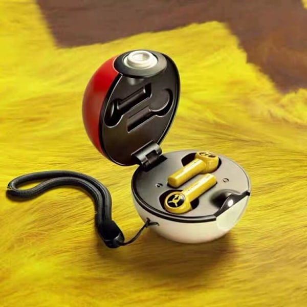 Nyt Poké-Mon Bluetooth-headset - Pikachu Bluetooth 5.0 in-ear-headset med touch-kontrol, Pokeball-opladningsetui