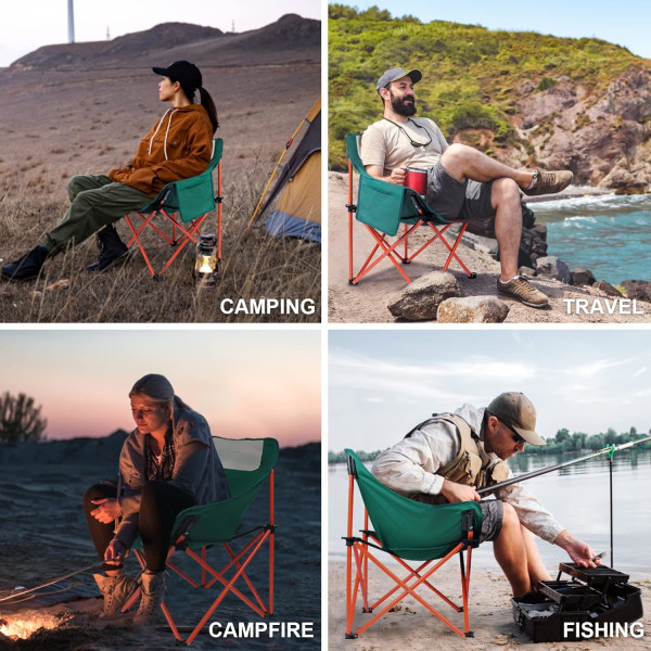 Vintage Bekväm Camping Fällbar Stol med Bärväska, Ultra L