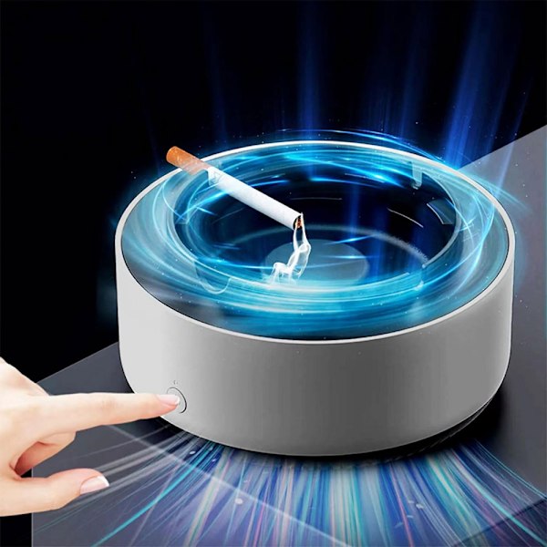 Multifunctional Indoor Smokeless Gray Ashtray, 360 ° Surround Suction Intelligent Air Purifier