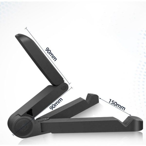 Justerbar Tablet Holder, Sort, Multifunktionel Stabil Triangul