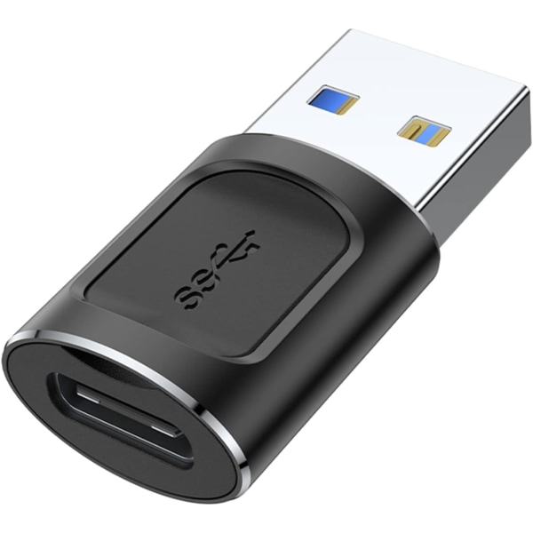 USB C hona till USB hane-adapter, typ C laddarkabelkontakt,