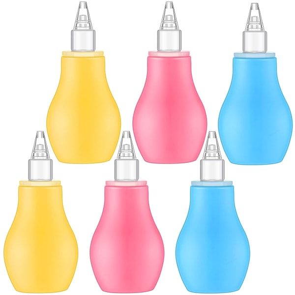 6 st Silikon Baby Nasal Aspirator Bulb Baby Nos Cleaner Säker Återanvändbar Nr
