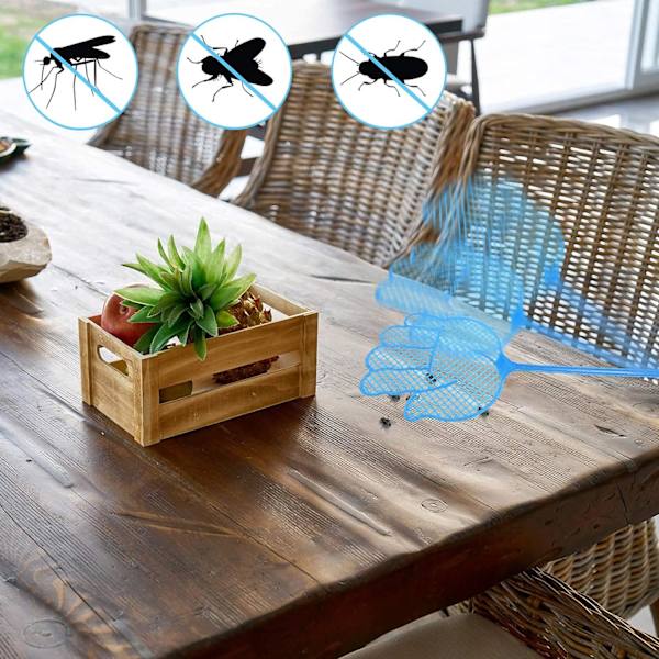 2 stycken flugsmällare, flugsmällare i plast, flugsmällare i olika färger