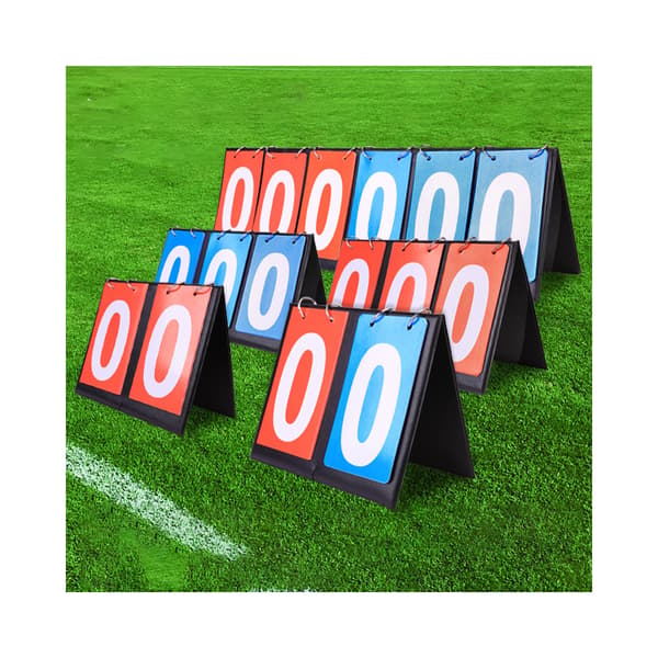 (Fircifret læderscoreboard (2 røde, 2 blå) 2 stykker) 4 cifre
