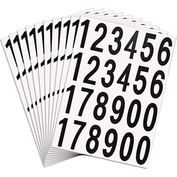 20 Sheets Number Stickers Mailbox Numbers Self Adhesive Vinyl Numbers for Residence and Mailbox Signs (3 Inches)