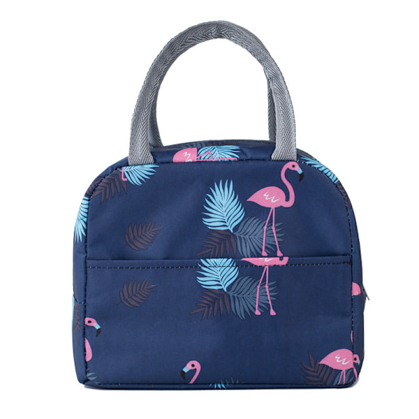 Navy Flamingo Isolerte Lunsjpose Tote Bag Isolerte Bag Vanntett Lunsj Oppbevaringspose Dress