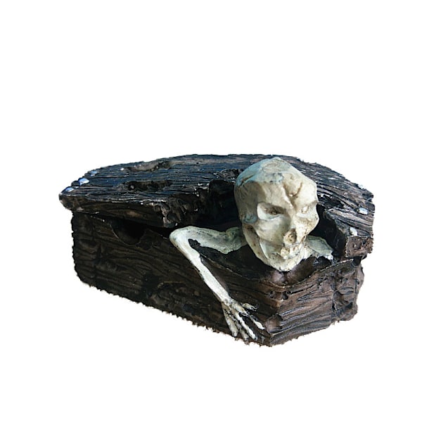 Skull Aquarium Fish Reptile Tank Decoration Resin Cave House Skeleton Small Pet Decorative Landscape