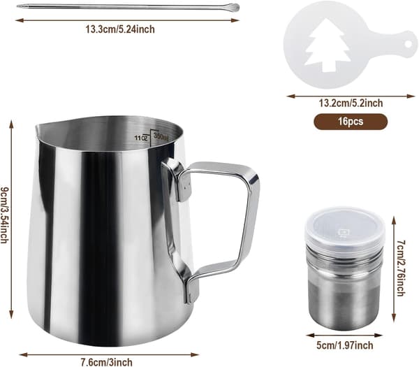 304 rustfrit stålkrus med målemærke, 350 ml (12 oz) Mi