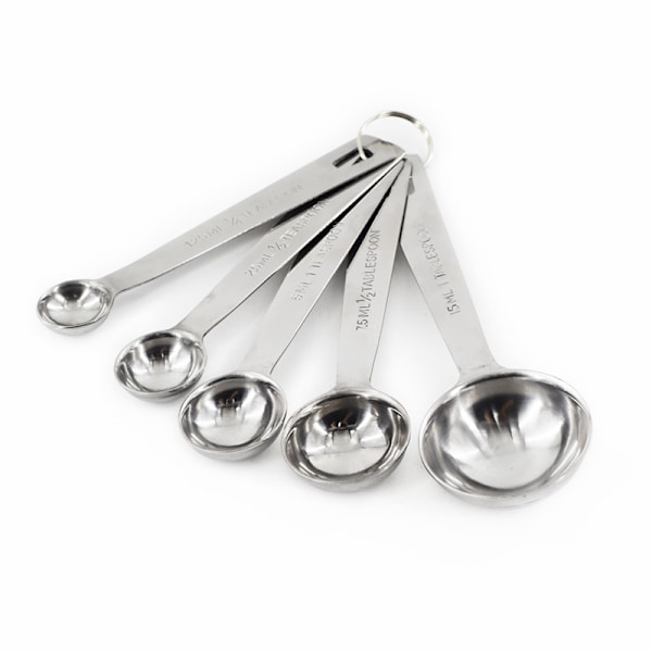 Rostfritt stål måttsked set silver, standard
