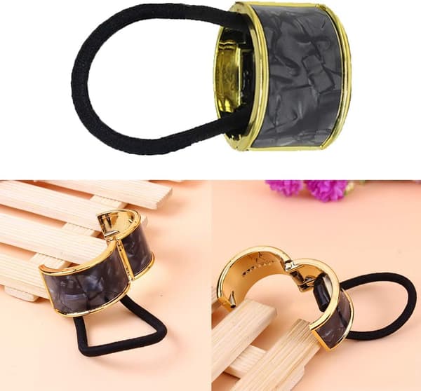 4 st Elastiska Hårcirklar Metall Cuffs Passar för