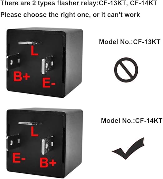 2 stk 12V 3-pin justerbart blinklysrelé for LED-blinklys CF-1