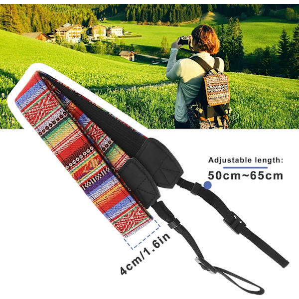 2-pack ersättningsnylonkamerarem med justerbart spänne