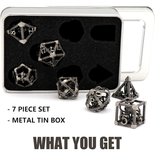 Flerfarget terningsett i Dungeons and Dragons, rollespill I