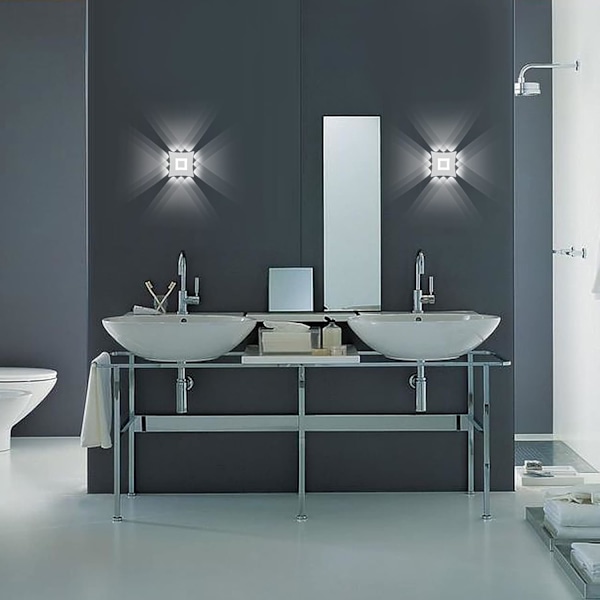 18W Moderne LED Vægslampe Vandafvisende Vægskinne IP65 Aluminium LED Vægslampe Indendørs Udendørs til Stue Soveværelse B