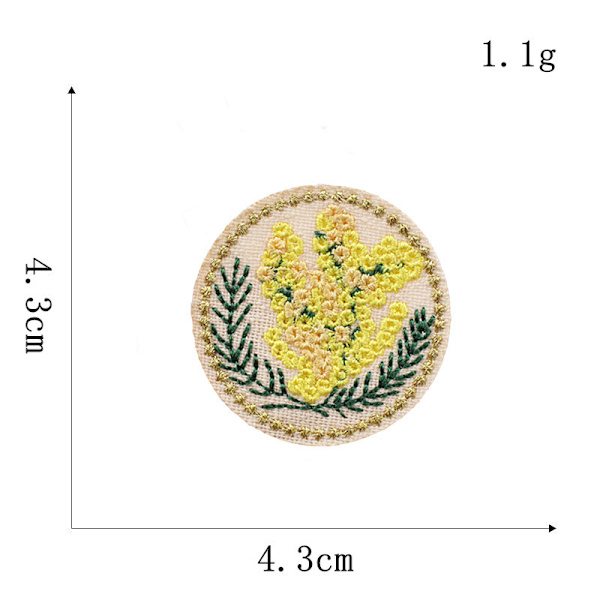 23 blomster strykejern-på lapper for å reparere klær, ryggsekker, caps. Q