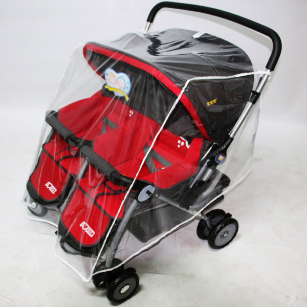 Side by Side Stroller One Size Værskjerm, Tvillingvogn Regn