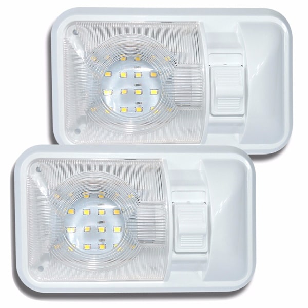 2-pakke 12V LED RV Takkuppel Lys RV Innvendig Belysning