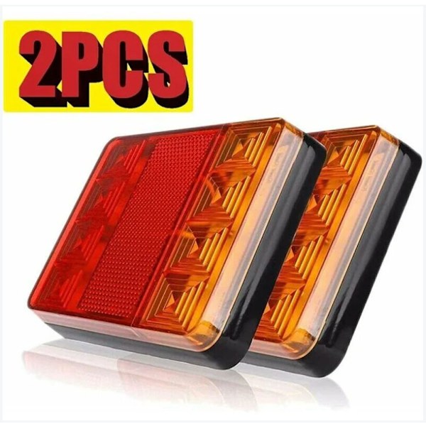 2 stk tilhenger baklys LED baklys bremselys vanntett universell signalindikator for lastebil