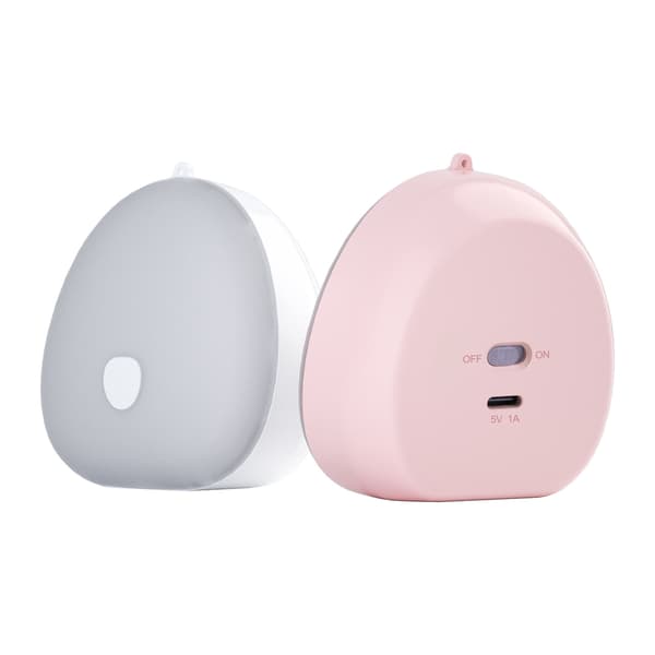 Hvit nattlampe for barn, USB-ladbare nattlampe C