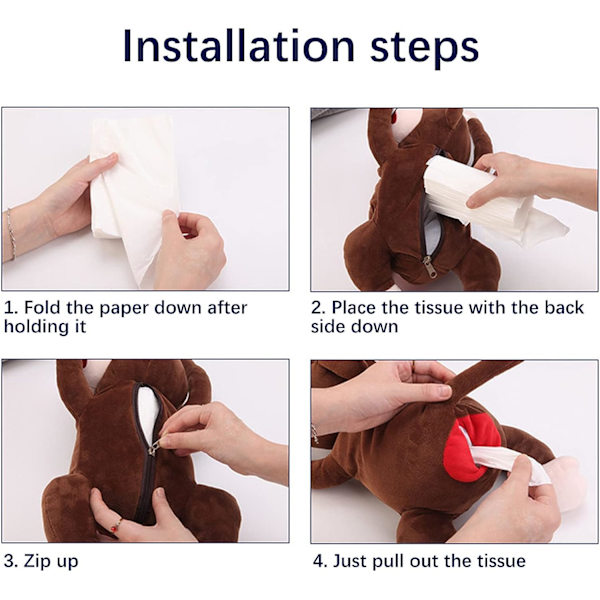 Bilvævsdispenser, Monkey Butt Tissue Box - Papirhåndklædeholder