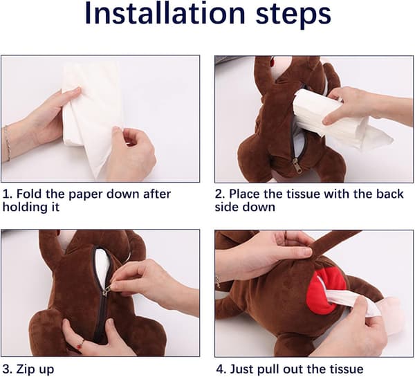 Bilvev Dispenser, Monkey Butt Tissue Box - Papirhåndkleholder
