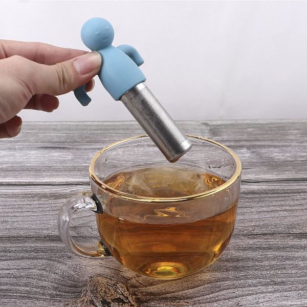 2 st rostfritt stål silikoni teinfuser, hängande tefilter