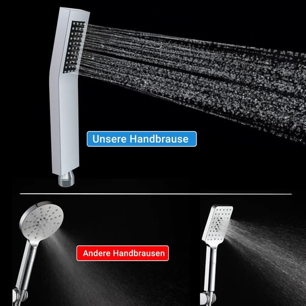 Modern vattenfall badrum dusch, handdusch med anti-kalk