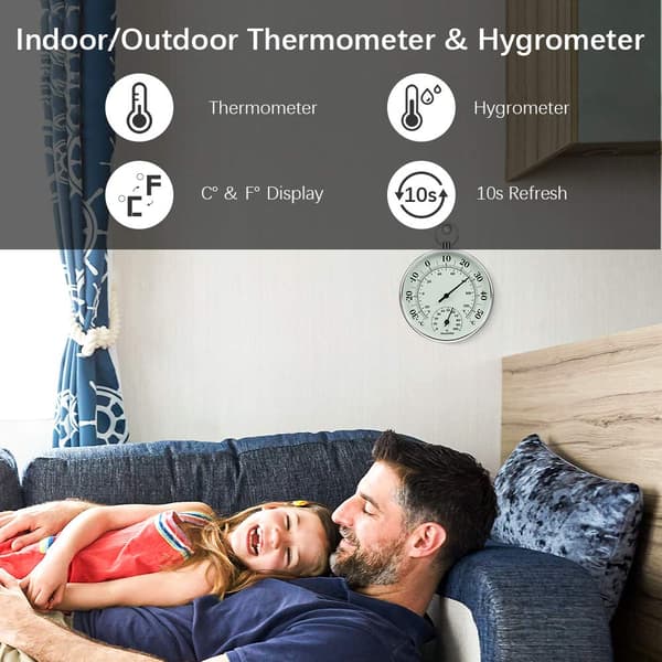 Termometer för inomhus och utomhus 10 cm hygrometer termometer inomhus utomhus